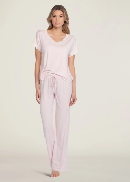 Luxe Milk Jersey V-neck Tee & Classic Pant Set - Final Sale 25% off