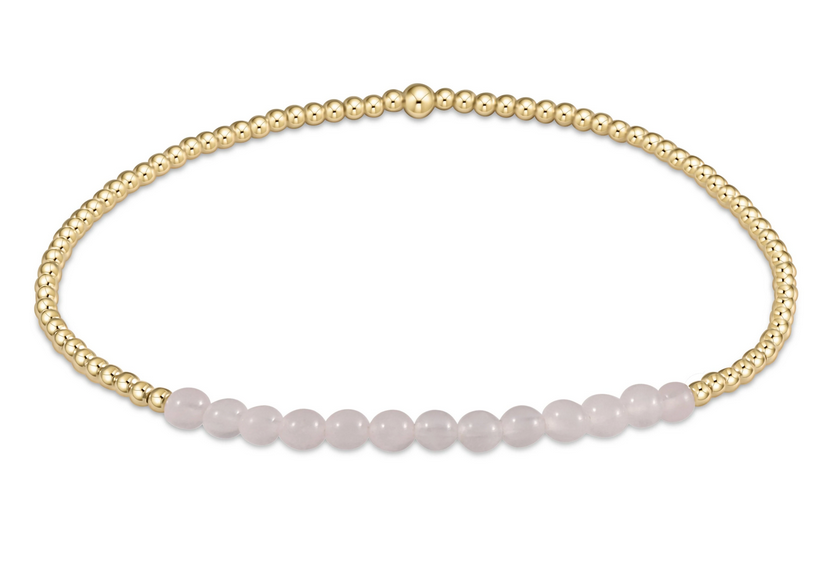 E Newton Classic Beaded Bliss 2mm Bracelet - Gold Gemstone